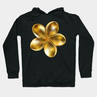 Gold plumeria flower Hoodie